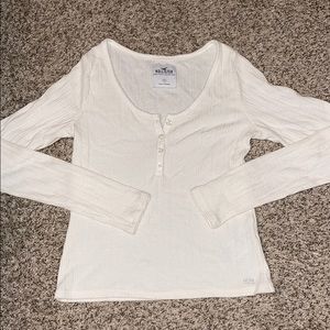 cream long sleeve shirt